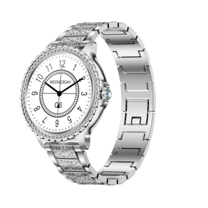 Oro argento <span class=keywords><strong>rosa</strong></span> bianco moda splendido diamante ragazze <span class=keywords><strong>Smartwatch</strong></span> salute intelligente orologio sportivo pressione sanguigna - Product Image 5