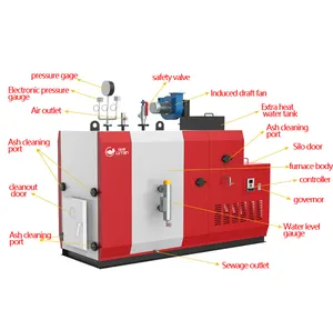 Alarma de sobrepresión, caldera de vapor de biomasa, generador de vapor de origen térmico, caldera de vapor de 200 kg/h para producción de salsa de tomate