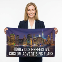 Drapeaux de bannière personnalisés en polyester résistant à l'eau avec logo d'équipe, impression numérique double face, taille personnalisée, résistants aux déchirures