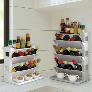 Multi-Function <b>Kitchen</b> <b>Storage</b> Organizer Folding <b>Rack</b> Countertop Freestanding Jars Sauce Seasoning Holder Multi-Layer Spice <b>Rack</b> - Product Image 2