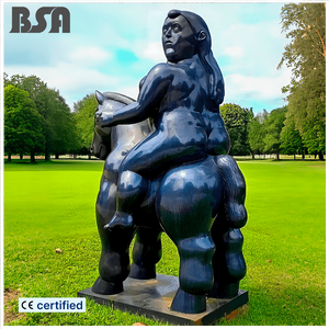 Gran Escultura Abstracta <span class=keywords><strong>de</strong></span> Bronce <span class=keywords><strong>de</strong></span> Fernando <span class=keywords><strong>Botero</strong></span> <span class=keywords><strong>de</strong></span> una Mujer Gorda Montando a <span class=keywords><strong>Caballo</strong></span>, una Escultura Artística para Decoración <span class=keywords><strong>de</strong></span> Parques al Aire Libre - Product Image 1