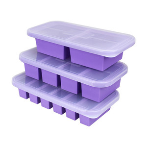 Thiết kế mới súp nước sốt nước dùng còn lại Silicone lớn đóng băng thực phẩm <span class=keywords><strong>Ice</strong></span> <span class=keywords><strong>Cube</strong></span> khay container súp khuôn với nắp - Product Image 6