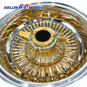 Rines Knockoffs de 13 Pulgadas, Cromados, Dorados, con Radios, Modelos Rim 72 Cross/72 Straight/100 Straight - Product Image 6