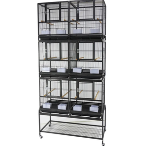 Vente en gros de petite cage d'éleveur d'oiseaux en acier inoxydable Vente en gros de cage métallique pour perroquets en métal avec support en fer - Product Image 1