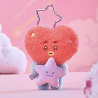 Porte-clés en peluche Kawaii BT, motif fleur rose, pendentif animal en peluche mignon, breloque de sac, cadeau pour les fans