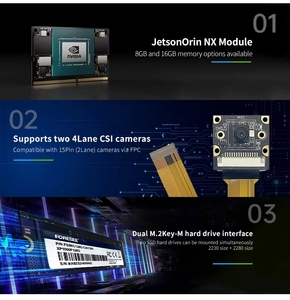 Kit de Placa de Desarrollo GGDX T801 70TOPS Orin NX para IA, Aprendizaje Automático y Robótica - Product Image 5