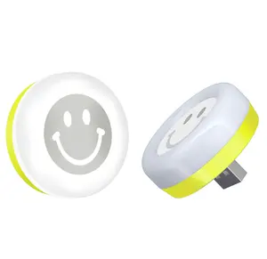 USB Smiley LED luce notturna conveniente Mini illuminazione interna rotonda piccola luce a LED interna