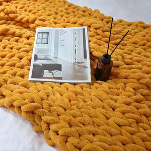 Prix de gros bon marché <span class=keywords><strong>Couverture</strong></span> confortable en tricot câblé pour canapé-lit Offre Spéciale d'hiver <span class=keywords><strong>Couverture</strong></span> en chenille en tricot épais - Product Image 6