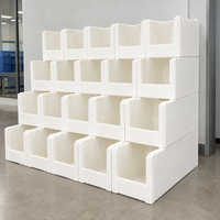 Bacs de tri empilables en plastique ondulé, taille personnalisée, conteneurs de stockage de matériaux en vrac pour entrepôt logistique