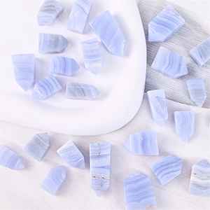 Vendita all'ingrosso di piccole dimensioni lucido punto di cristallo naturale blu pizzo agata punto per la decorazione della casa - Product Image 1