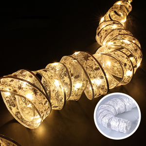 Cinta de Luz LED Navideña, Guirnalda de Satén, Decoración para Interiores del Hogar, Decoración para Árbol de Navidad, Artículos de Decoración para Fiestas - Product Image 3