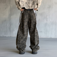 Nouveau jean américain pour homme en coton, coupe droite décontractée, taille basse, délavage moyen, coupe machete, style tendance et basique, collection printemps