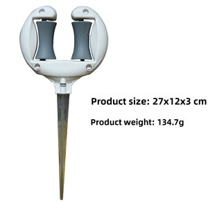Support de tuyau d'arrosage de jardin en métal antirouille avec piquet de fixation et <span class=keywords><strong>rouleau</strong></span> de maintien - Product Image 4