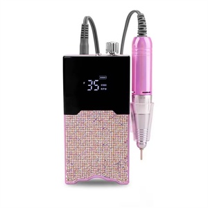 Custom Logo Strong Power Nail Drill Machine 35000rpm Professional Diamond Heart Design Rechargeable Nail Drills - Product Image 4