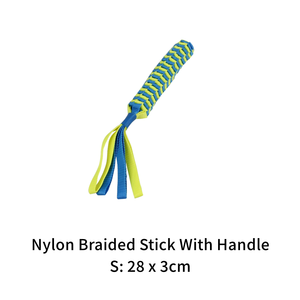 ของเล่นเชือกสำหรับสุนัข Pawise แบบขายส่ง ของเล่นแบบมีปฏิสัมพันธ์ ทนทาน ทำจากไนลอนถักเป็นแท่ง มีด้ามจับ ของเล่นสำหรับสุนัขขนาดเล็ก กลาง และใหญ่ - Product Image 2