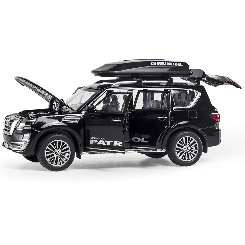 1:32 Handmade Car Scale Model Pull Back Alloy Almost Real Patrol Y62 SUV Model Car With Detachable Luggage Rack
