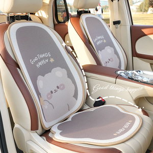 Honeycomb Brown Bear <b>Car</b> Seat Cushion Mesh Fabric Breathable Four Seasons Use - Product Image 2