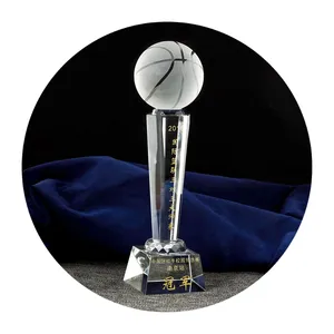 Oem/Odm Goedkope Fashion Design Nba Mvp Basketbal Kristallen Trofee Awards Met Hoge Kwaliteit