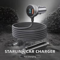 CABLETOLINK Starlink Mini Gen 4 QC 3,0 PD 20W Cargador rápido DC 5,5mm Cable de alimentación para cargador de coche con 5521 DC Cable de alimentación