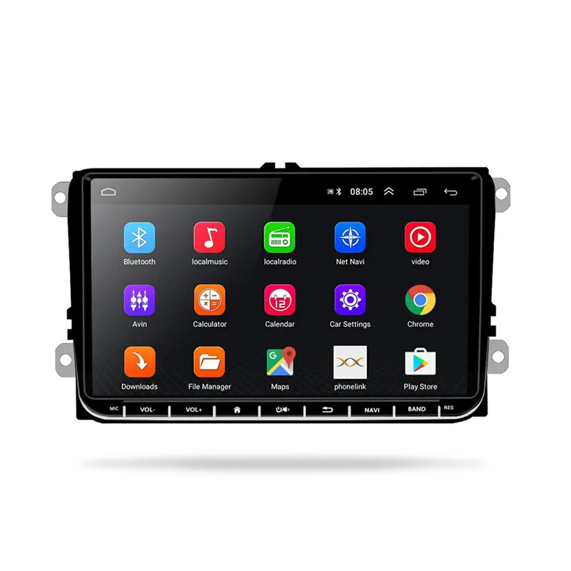 1+16GB Car player 2 din 9inch android 10.1 quad core car radio stereo navigation for vw Volkswagen Polo Passat SEAT Toledo Skoda