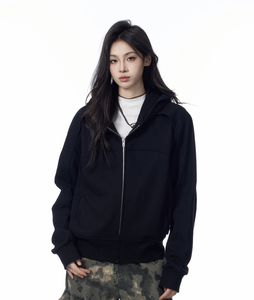<span class=keywords><strong>Sweat</strong></span>-shirt à capuche gris pour <span class=keywords><strong>femme</strong></span>, style <span class=keywords><strong>vintage</strong></span> américain, tricoté, déstructuré, coupe ample, Cleanfit Front, collection Automne/Printemps - Product Image 5