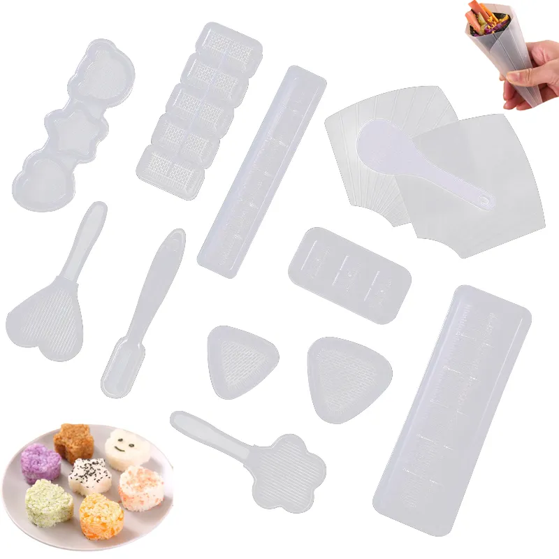 Plastic Sushi Schimmel Bento Moldes Sushi Rijst Bal Schimmel Voedsel Maken Kits Sushi Pers Voor Rijst