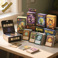 Cartes à collectionner en papier brillant 350gsm personnalisables pour jeu TCG Logo personnalisé et emballage Surface imprimée holographique