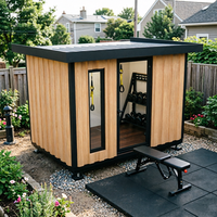 Pod de gym extérieur préfabriqué pour jardin, studio de fitness modulaire, design compact, installation rapide, espace d'entraînement privé