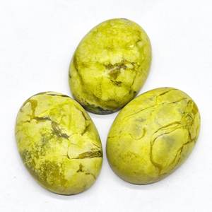 Serpentine avec cabochon de coupe ovale de diverses tailles de quartz pour la fabrication de bijoux - Product Image 3