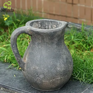 Vaso de terracota para decoração de casa, vaso de mesa decorativo vintage com formato de jarra personalizado exclusivo