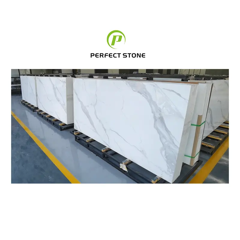 Warehouse Stock 6/9/12/15 mm Sintered Slab For Background Wall and Kitchen Countertop Sintered Stone