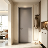 Nouvelle porte intérieure moderne pour chambre et salon, design étanche, en MDF peint, panneau massif en bois, insonorisée et ignifuge