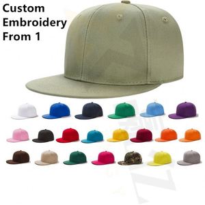 New <b>Flat</b> Brim Gorras Sports Baseball Hats Plain Snapback Fitted <b>Cap</b> <b>Men</b> Custom Embroidery Logo - Product Image 1