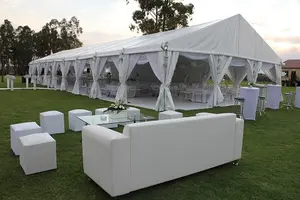 Grande Árabe Tente De Toit 10x10 15x20 8x12 Alumínio Marquee Permanente Outdoor Wedding Marquees Trade Show Party Dubai Tendas do evento