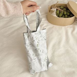 Sombrilla Ligera Plegable de 5 Secciones con Protección UV UPF50+, Impermeable, con Bolsa de Transporte con Estampado a Juego, Diseño Floral, Portátil, de Bolsillo - Product Image 2
