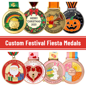 Medallas Personalizadas de Fiesta con Cinta, Medallón de Aleación Metálica para Premios, Celebraciones, Desfiles, Fábrica Certificada para Grandes Marcas - Product Image 1