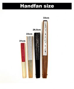พัดไม้ไผ่สีดำพิมพ์ลายตามสั่ง พัดพับผ้าไหมคุณภาพสูง พร้อมโลโก้ส่วนตัวสำหรับงานแต่งงานและงานปาร์ตี้ - Product Image 4