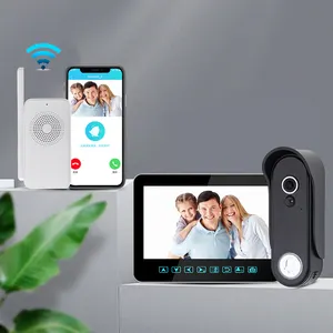 专业图雅智能Wifi 1080P高清视频门铃对讲家庭系统无线门铃安全摄像头和门铃