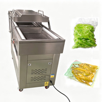 Volledig Automatische Elektrische DZ-600/2SB Dubbele Vacuümfolie-/Pouch Sluitmachine Voedselsterilisator 304 RVS Commercieel Gebruik