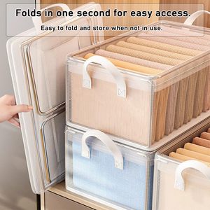Foldable PVC Clothing Storage <b>Box</b> Multi-Layer Drawer for Waterproof Storage of Denim T-Shirt Bedding - Product Image 3