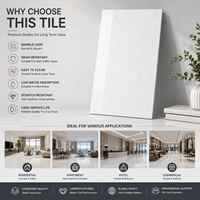 Carrelage mural et de sol en porcelaine brillant effet marbre blanc 400*800mm pour salle de bain, hôtel, appartement - Vente en gros