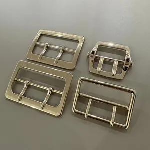 wholesale double ended pin buckle square belt buckle double pin square bulk buckle double pin
