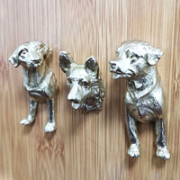 Nouvelle conception, poignées et boutons de meubles en laiton massif en forme de tête de chien pour tiroirs et armoires, décoration intérieure