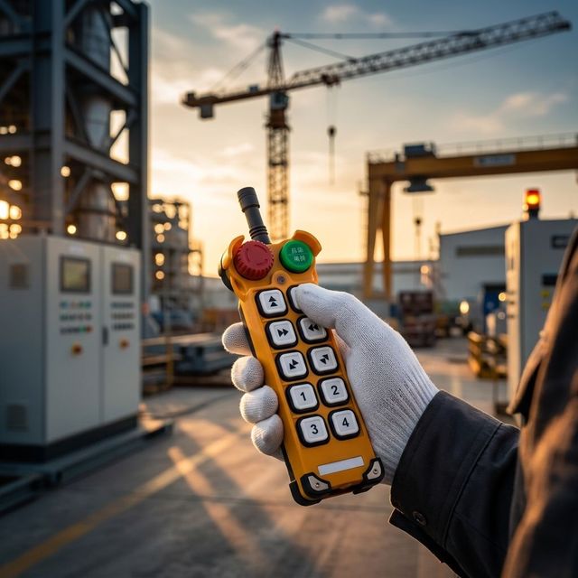 HzBoY F24-10D 10 Dual-Speed Buttons Industrial Radio Remote Control IP65 Waterproof Wireless Controller for Crane & Hoist