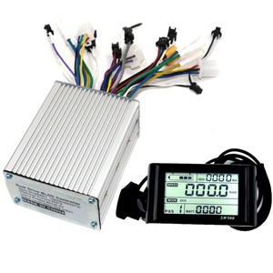 Çift mekanizmalı 6MOSFET 48/60V 1000W (500W * 2) fırçasız DC elektrikli scooter denetleyici + SW900 LCD seti - Product Image 2