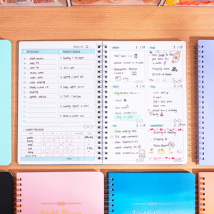 Carnet de planification hebdomadaire A5 non daté avec couverture en PP, journal de planification quotidienne et mensuelle, carnet à spirale, planificateur d'objectifs, agenda, liste de tâches - Product Image 3