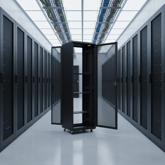 Server Cabinet Rack in 32U 37U 42U 47U Sizes 19inch Network Cabinet in Stock SPCC Steel