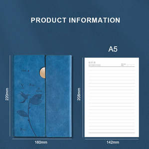 High Quality <b>A5</b> Size Office <b>Notepad</b> Top Grade Hardcover Meeting Notebook with Pen Holder - Product Image 3