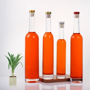<span class=keywords><strong>Prix</strong></span> d'usine – Bouteilles rondes en verre dépoli transparent de 200 ml, 375 ml, 500 ml et 750 ml avec bouchon, vides, pour le stockage de gin et de <span class=keywords><strong>vin</strong></span> de fruits - Product Image 3