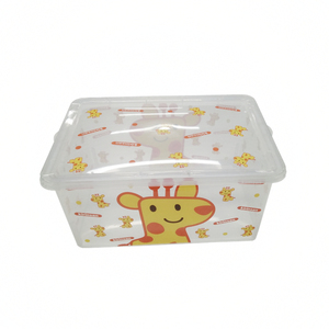 Home and kitchen products customized design 8L clear storage eco-friendly in mold labelling plastic container box